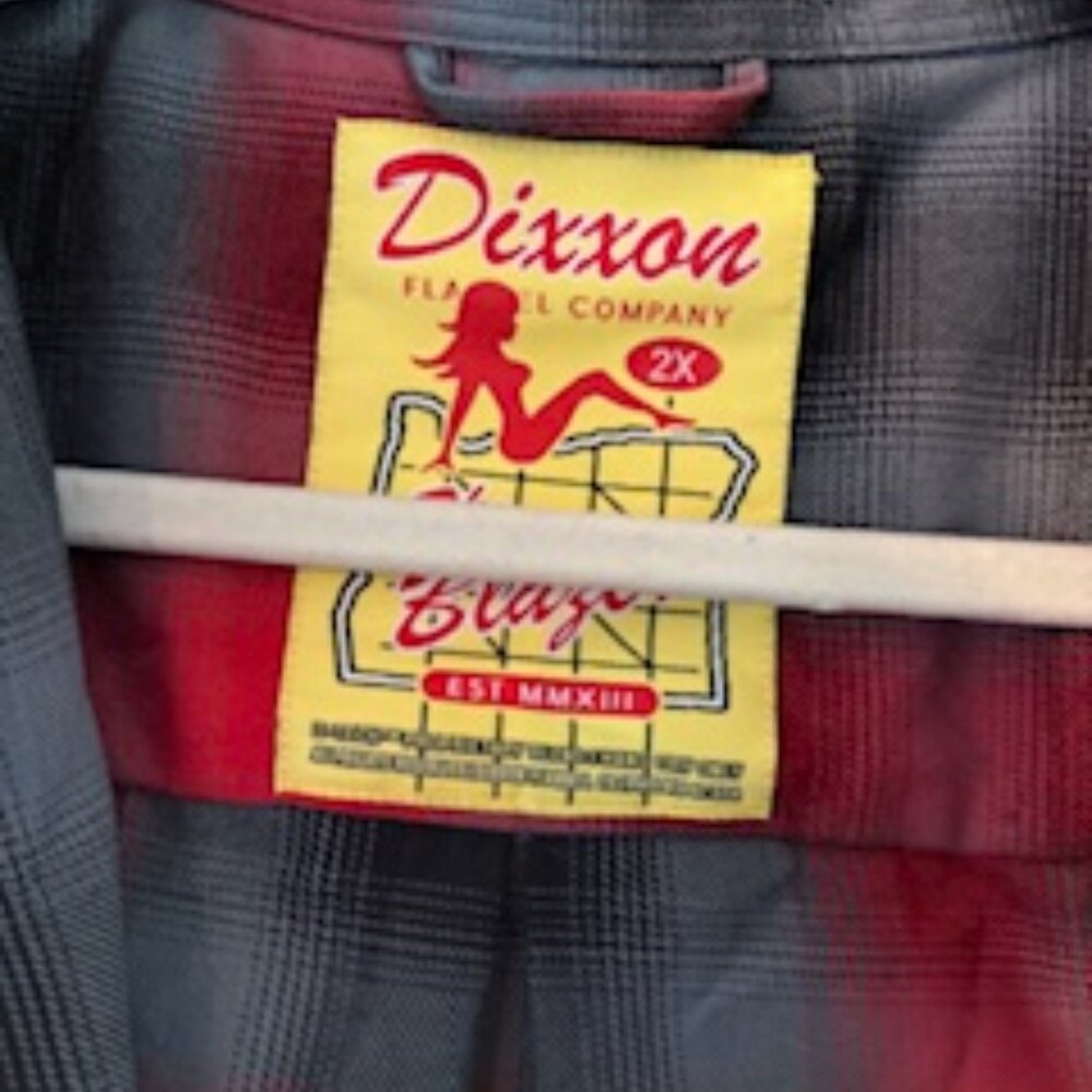 Dixxon Flannel Company Red & Gray Plaid Shirt Men’s 2XL Limited Edition - Picture 2 of 3